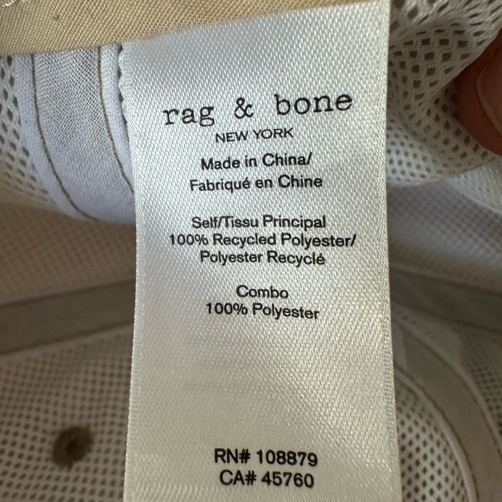 Rag & Bone Womens Beige Addison Baseboll cap - Picture 5 of 8